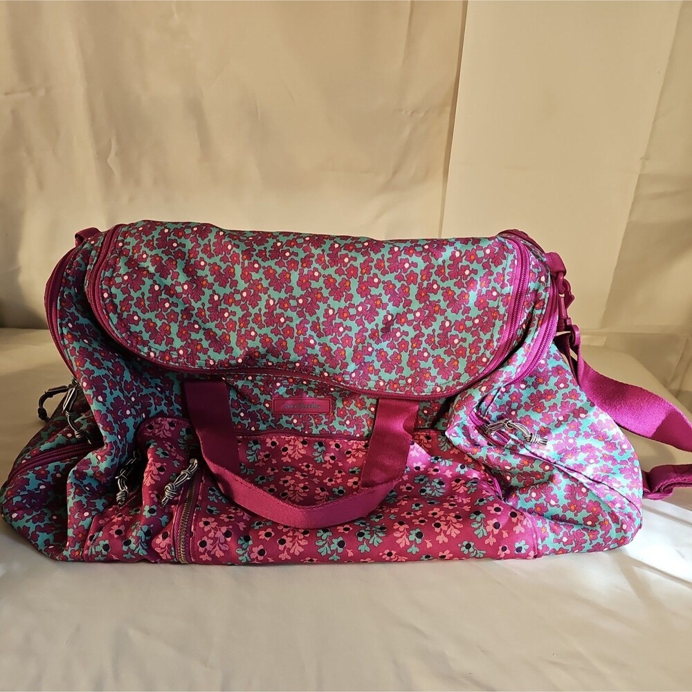 Nwt Vera Bradley Lighten Up Ultimate X-Large Gym Duffle Bag RARE Ditsy Dot